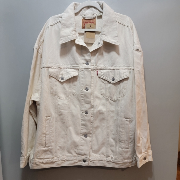 Levi's BAGGY TRUCKER JACKET (PLUS SIZE) In Barely Freezing NEW! - Picture 5 of 11